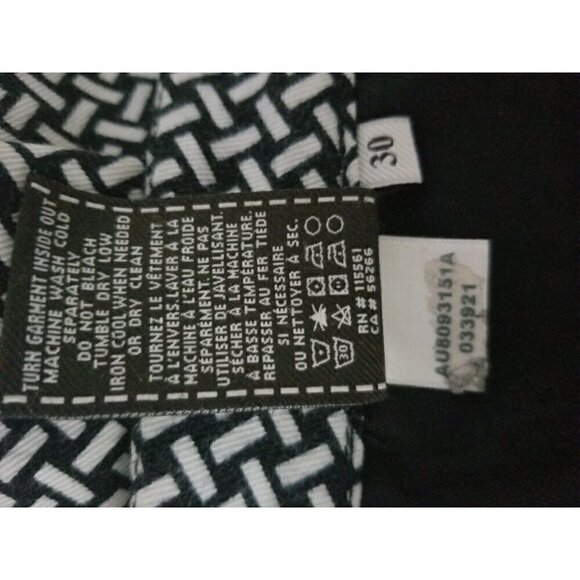 7 For All Mankind Black White Grid Pattern Ankle Skinny Size 30 - Picture 7 of 10